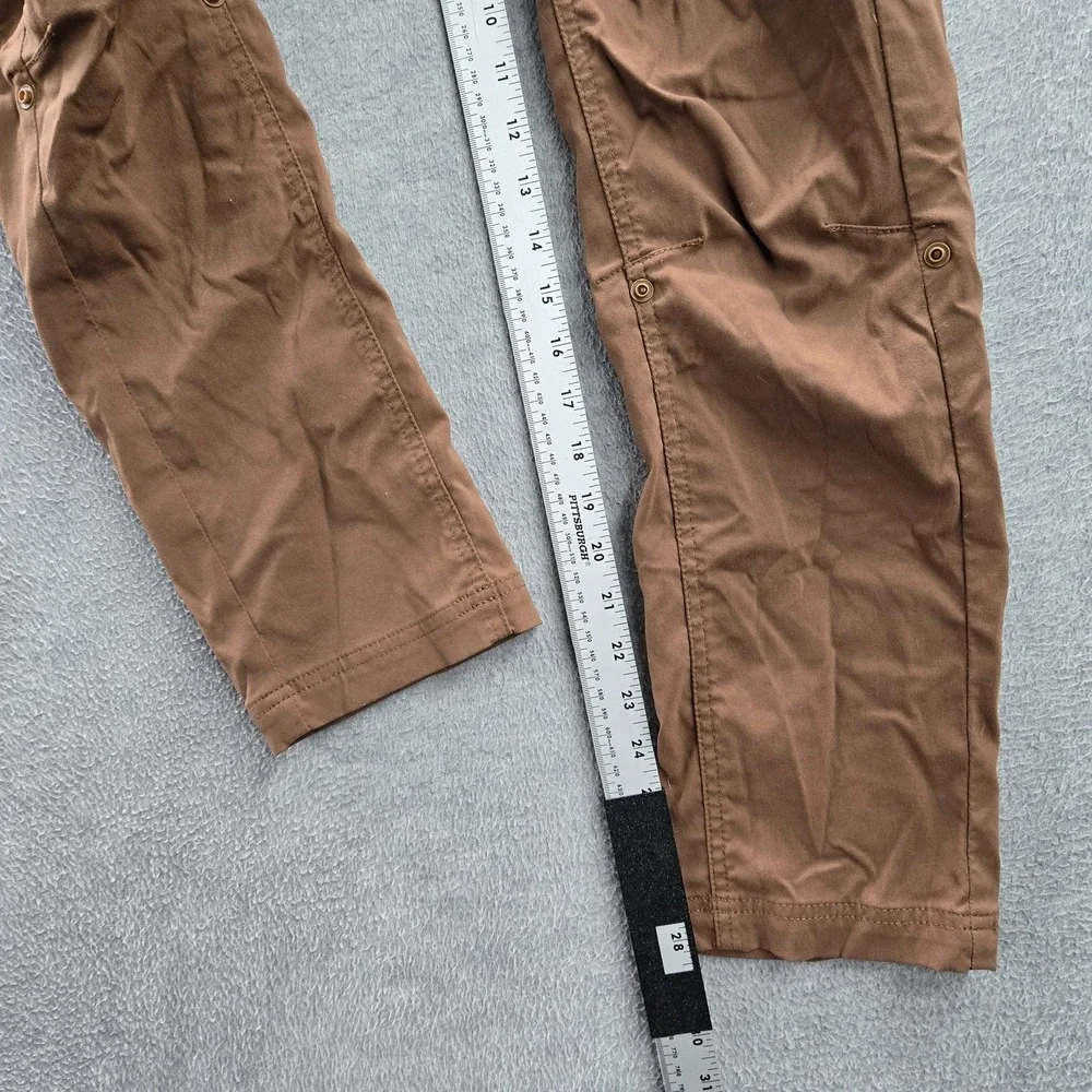 Prana Women‎ Pants 2 Brown Chino Elastane Nylon Drawstring 28